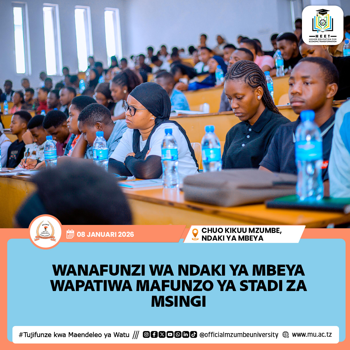 WANAFUNZI NDAKI YA MBEYA WAPATIWA MAFUNZO YA STADI ZA MSINGI (SOFT SKILLS)