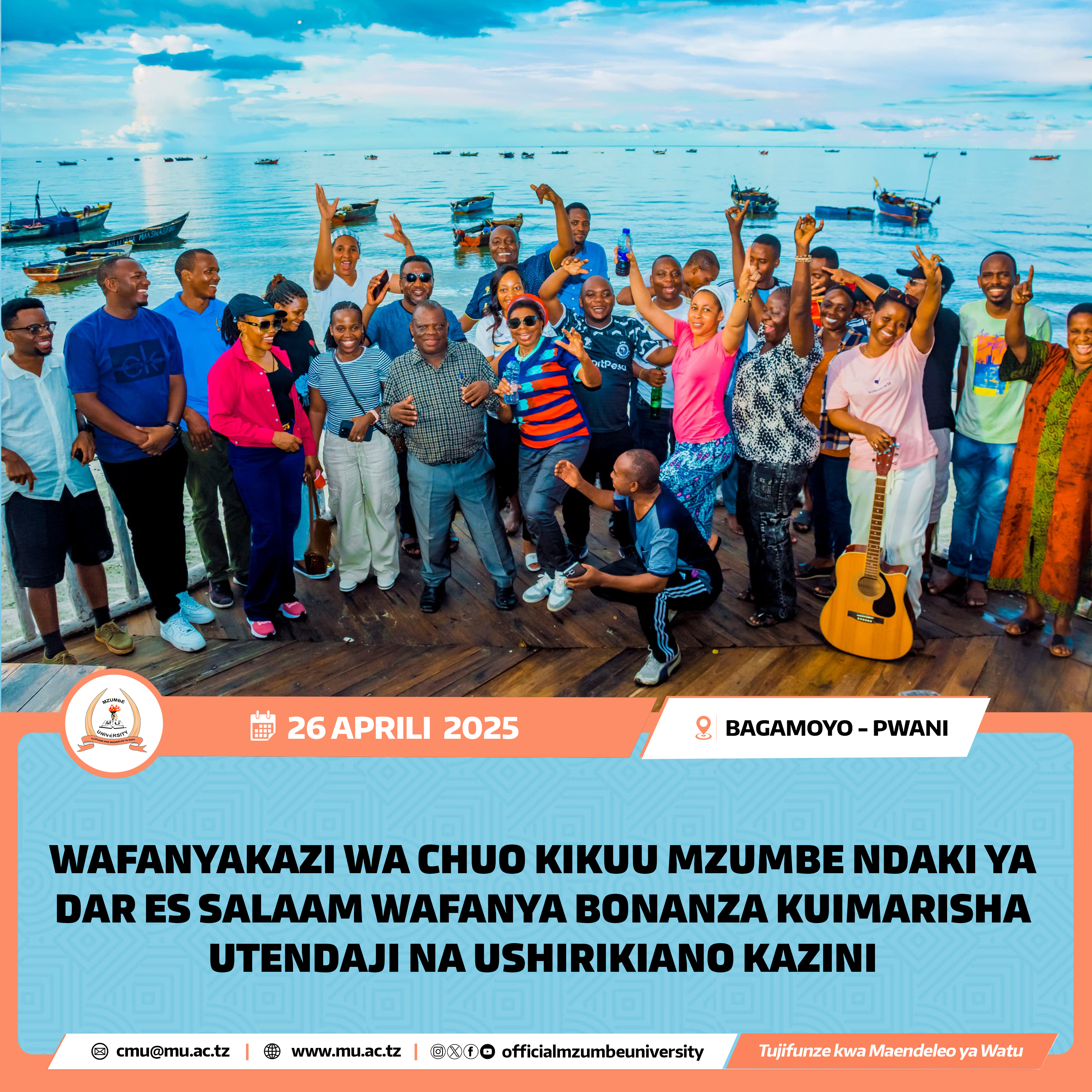 WAFANYAKAZI WA CHUO KIKUU MZUMBE NDAKI YA DAR ES SALAAM WAFANYA BONANZA KUIMARISHA UTENDAJI NA USHIRIKIANO KAZINI