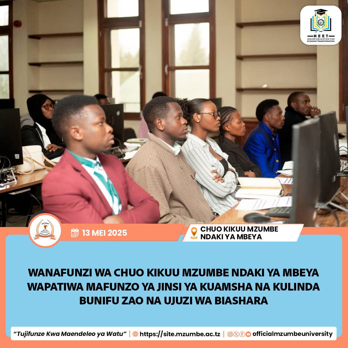 WANAFUNZI NDAKI YA MBEYA WANOLEWA KATIKA WARSHA YA KUAMSHA NA KULINDA BUNIFU NA UJUZI WA BIASHARA