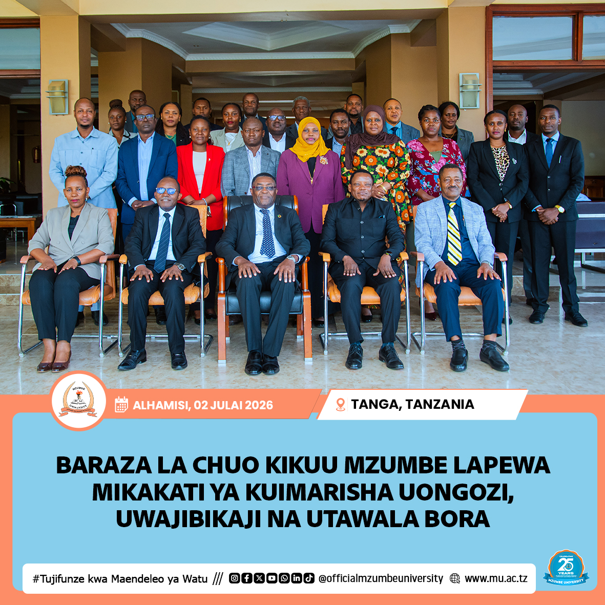 BARAZA LA MZUMBE LASISITIZWA KUONGOZA KWA UWELEDI, UWAJIBIKAJI NA MAADILI