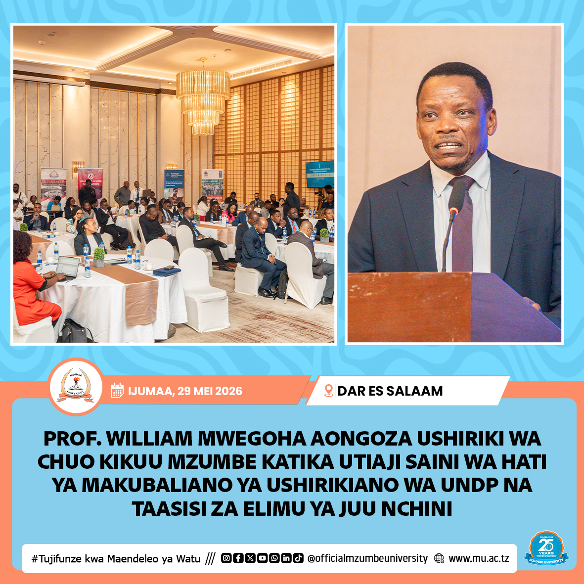 MZUMBE KUIMARISHA USHIRIKIANO WA KIMKAKATI NA UNDP KATIKA KUWEZESHA VIJANA KUKUZA TAFITI NA BUNIFU