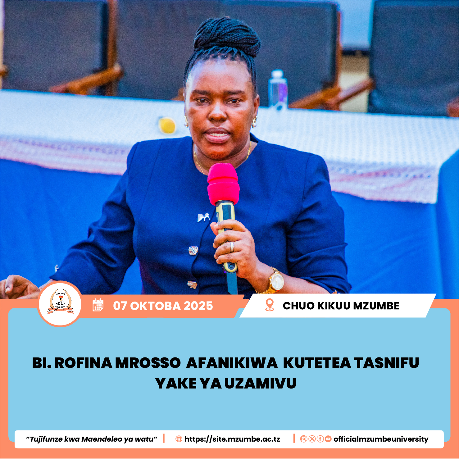 BI. ROFINA MROSSO AFAULU KUTETEA TASNIFU YA UZAMIVU (PHD)