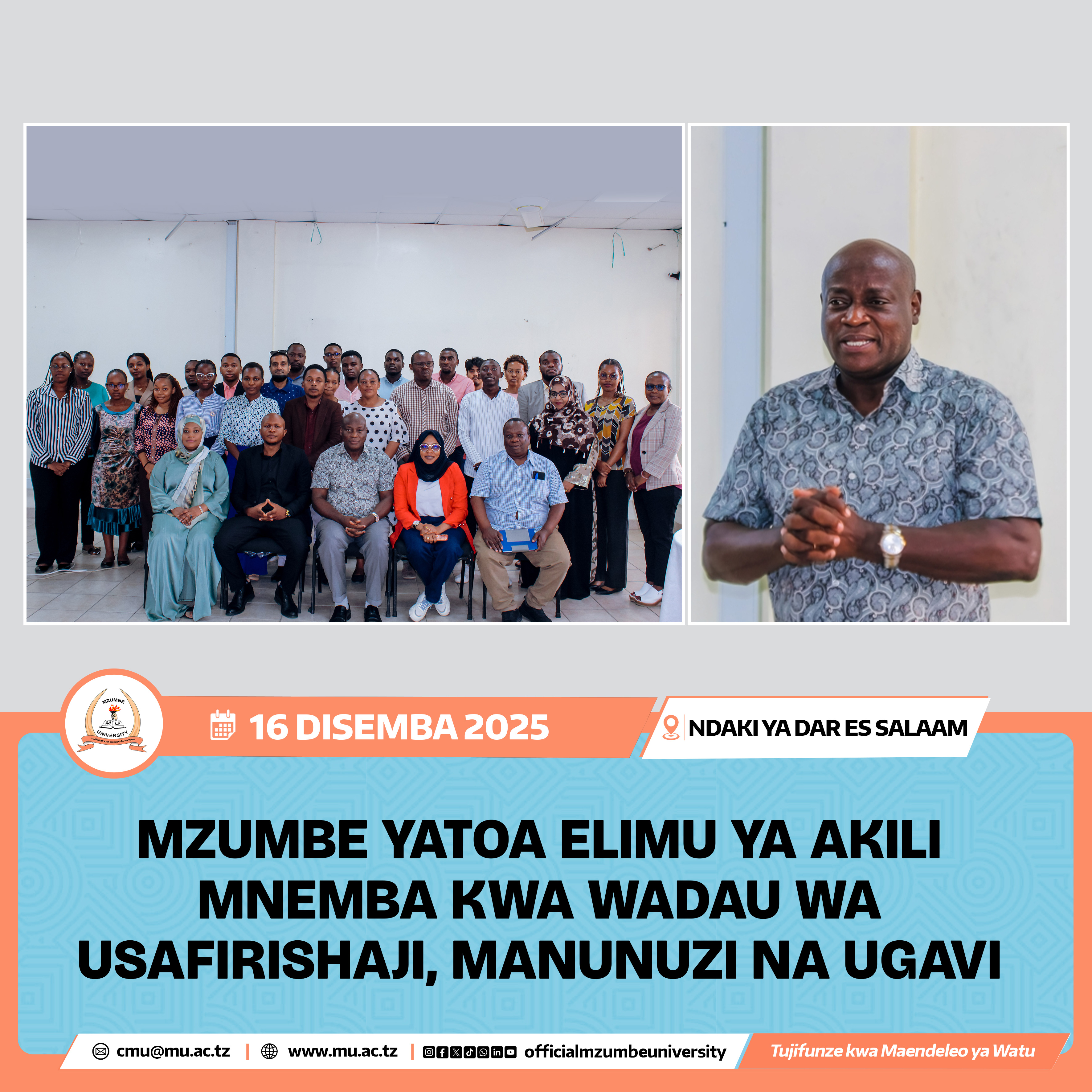 MZUMBE YATOA ELIMU YA AKILI MNEMBA KWA WADAU WA USAFIRISHAJI, MANUNUZI NA UGAVI