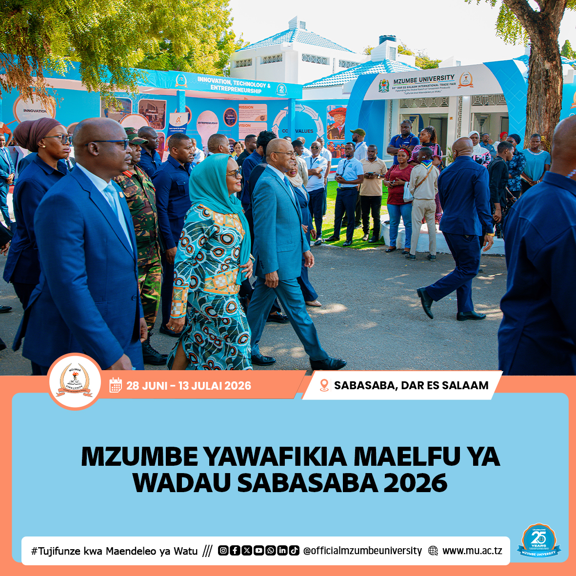 MZUMBE YAWAFIKIA MAELFU YA WADAU SABASABA 2026