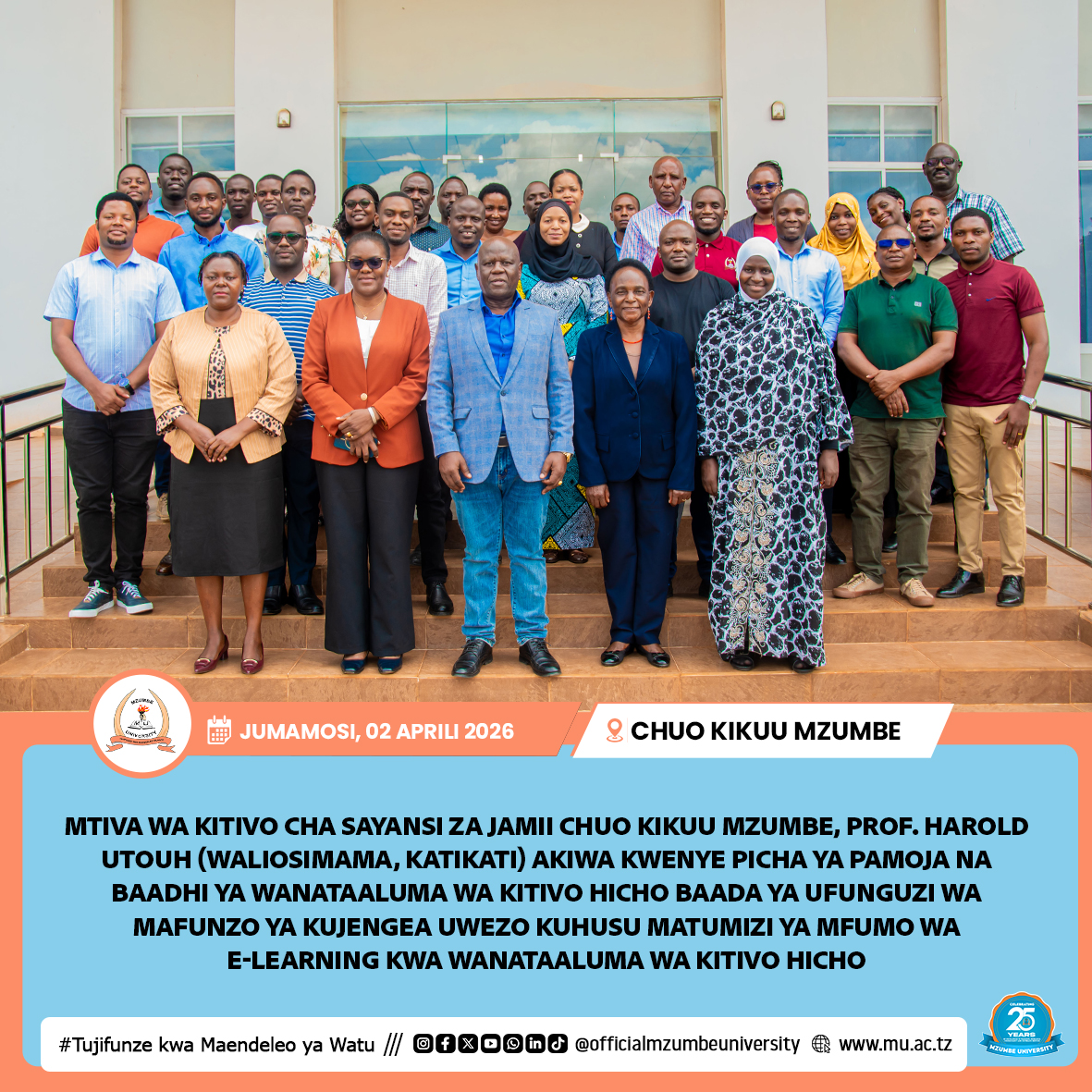 KITIVO CHA SAYANSI ZA JAMII MZUMBE CHANOA UMAHIRI KWA WAHADHIRI KATIKA MATUMIZI YA e-LEARNING