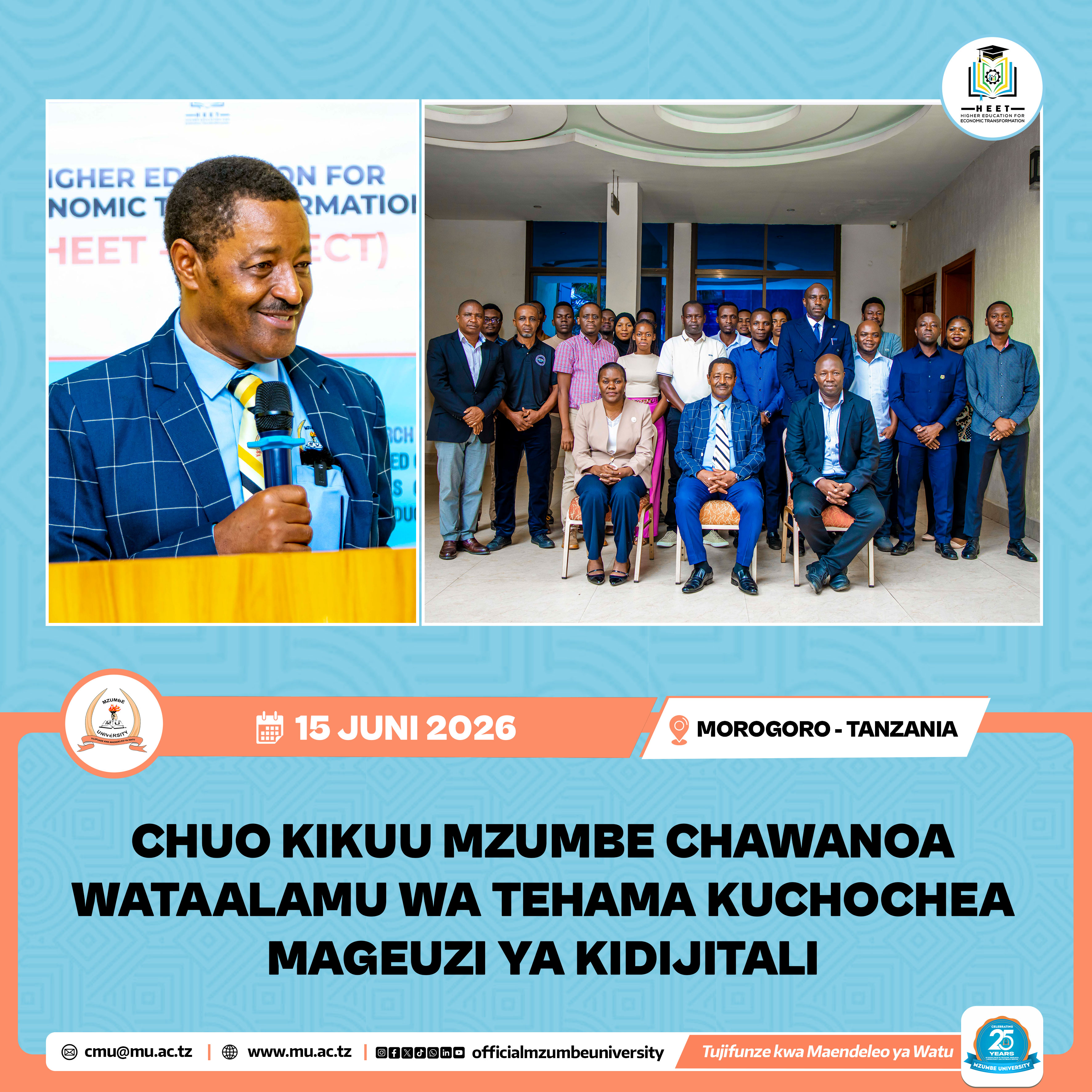 CHUO KIKUU MZUMBE CHAWANOA WATAALAMU WA TEHAMA KUCHOCHEA MAGEUZI YA KIDIJITALI