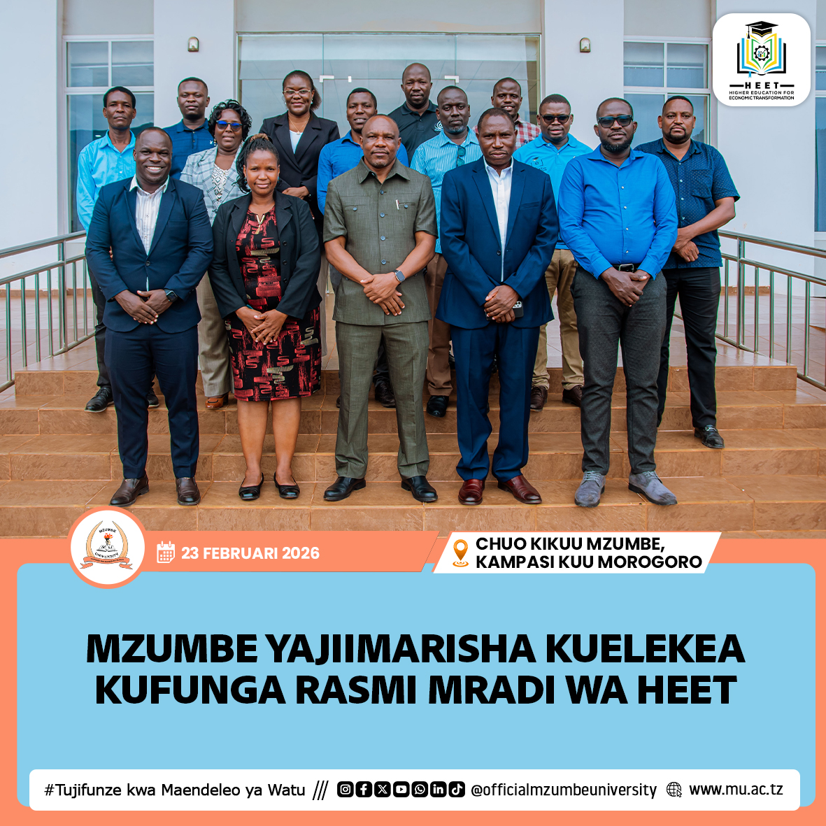 MZUMBE YACHUKUA HATUA MADHUBUTI KUELEKEA KUFUNGA RASMI MRADI WA HEET