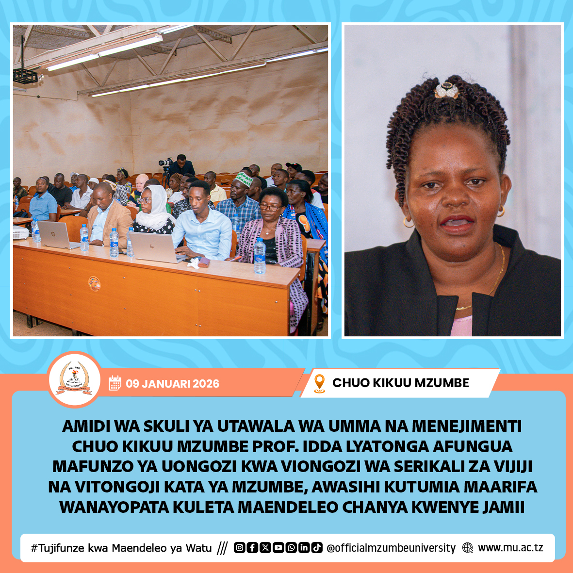 MZUMBE NA ALAT WASHIRIKIANA KUIMARISHA UONGOZI NA MAENDELEO YA KATA YA MZUMBE