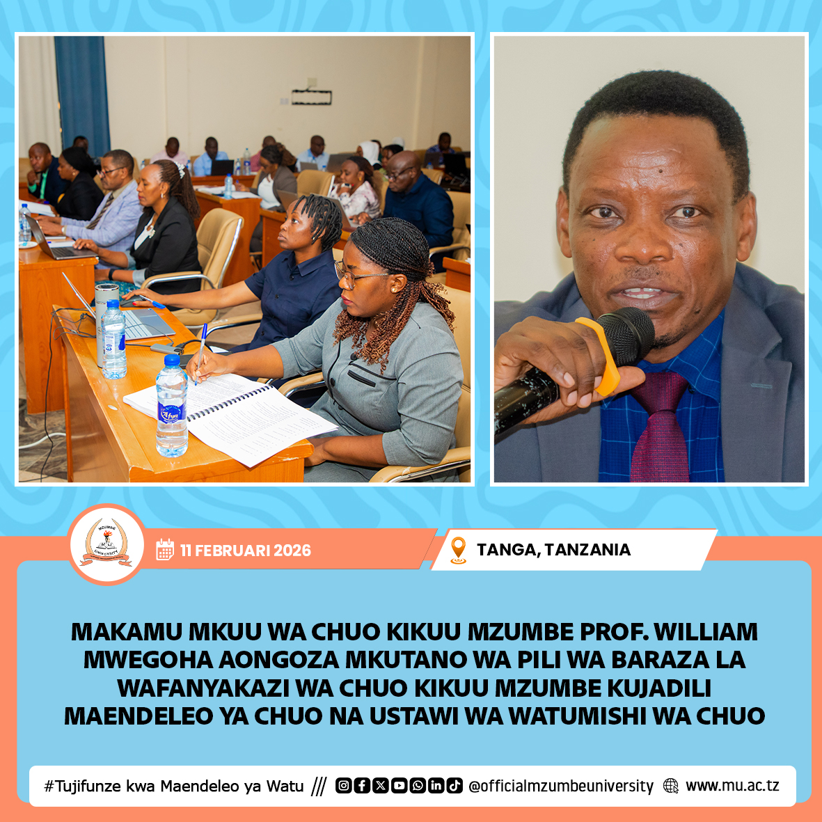 BARAZA LA WAFANYAKAZI MZUMBE LATATHMINI MAENDELEO YA CHUO NA USTAWI WA WATUMISHI