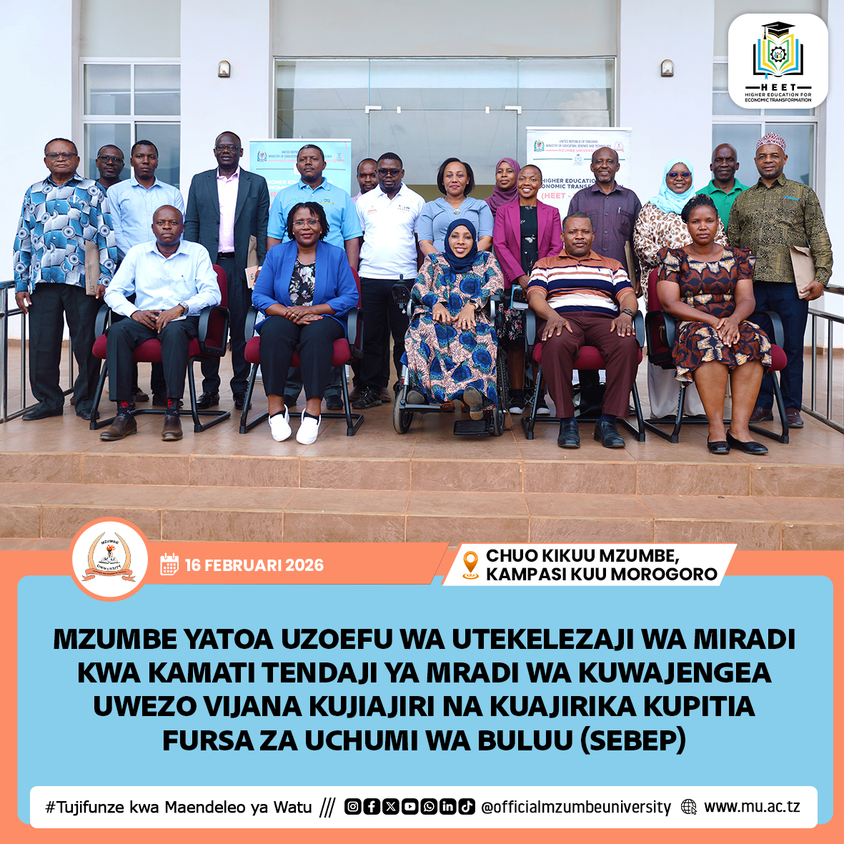 MZUMBE YATOA UZOEFU WA UTEKELEZAJI WA MIRADI KWA KAMATI TENDAJI YA SEBEP