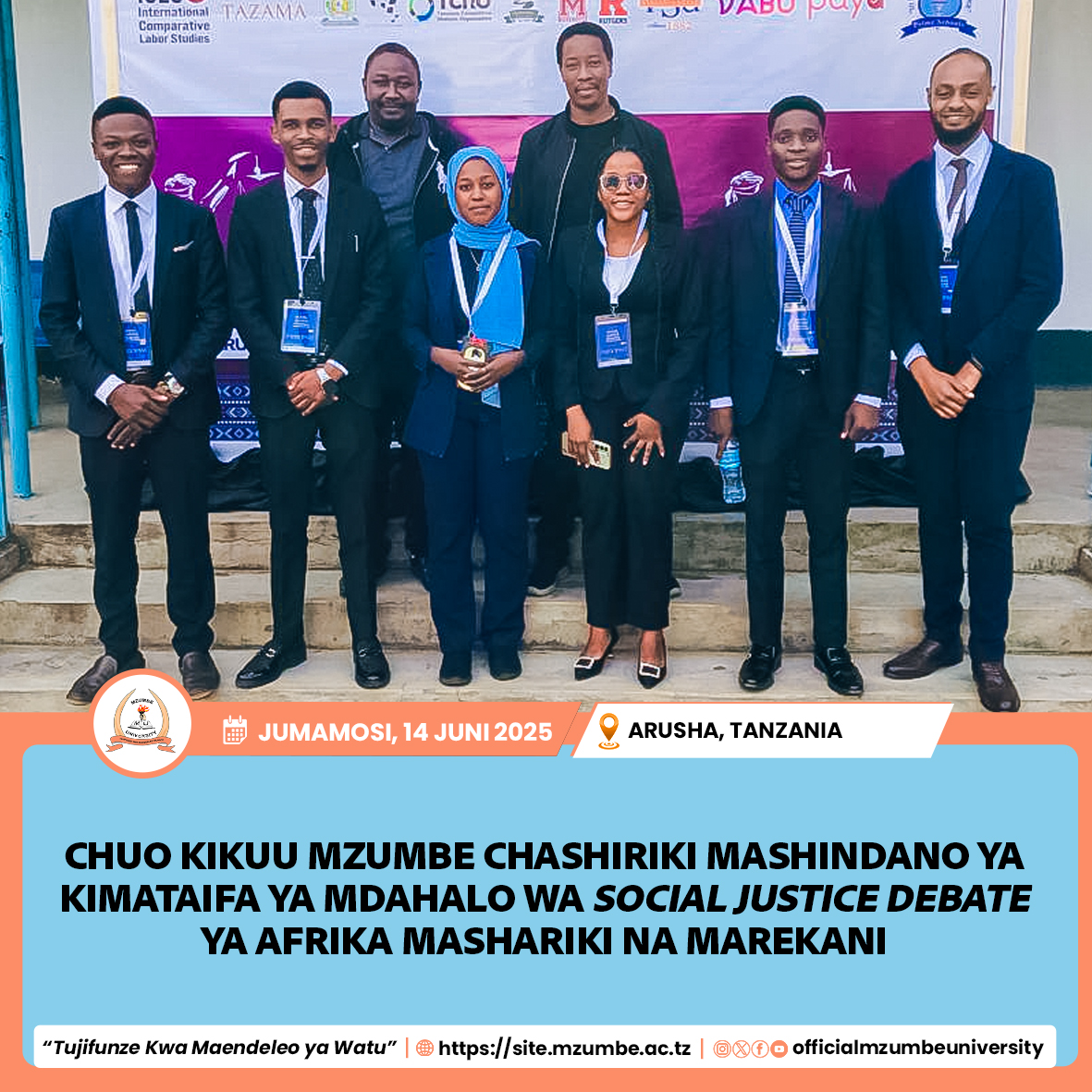 MZUMBE YAJIPAMBANUA KATIKA MASHINDANO YA MDAHALO YA AFRIKA MASHARIKI NA MAREKANI