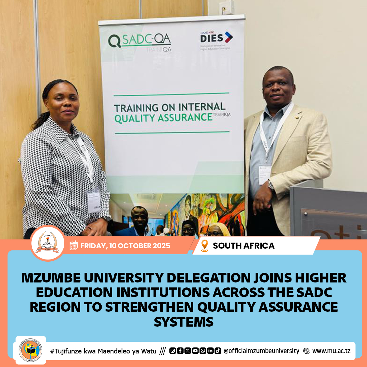 MZUMBE UNIVERSITY STRENGTHENS QUALITY ASSURANCE CAPACITY THROUGH SADC-QA INITIATIVE