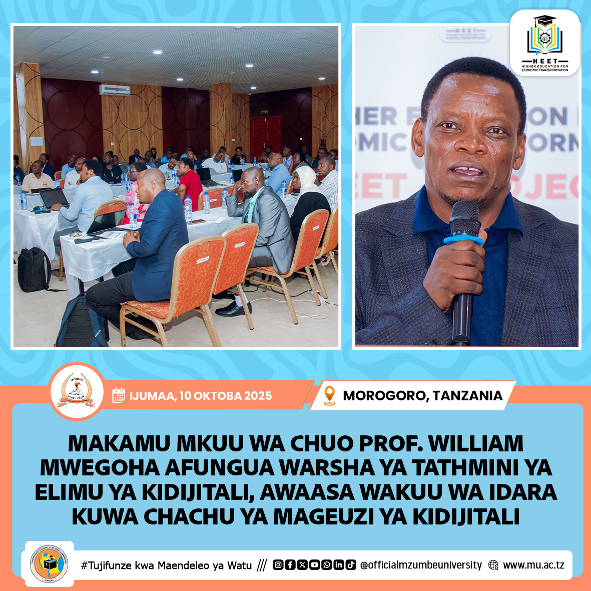 MZUMBE YAJIPAMBANUA KATIKA MAPINDUZI YA UJIFUNZAJI MSETO KUPITIA MRADI WA HEET