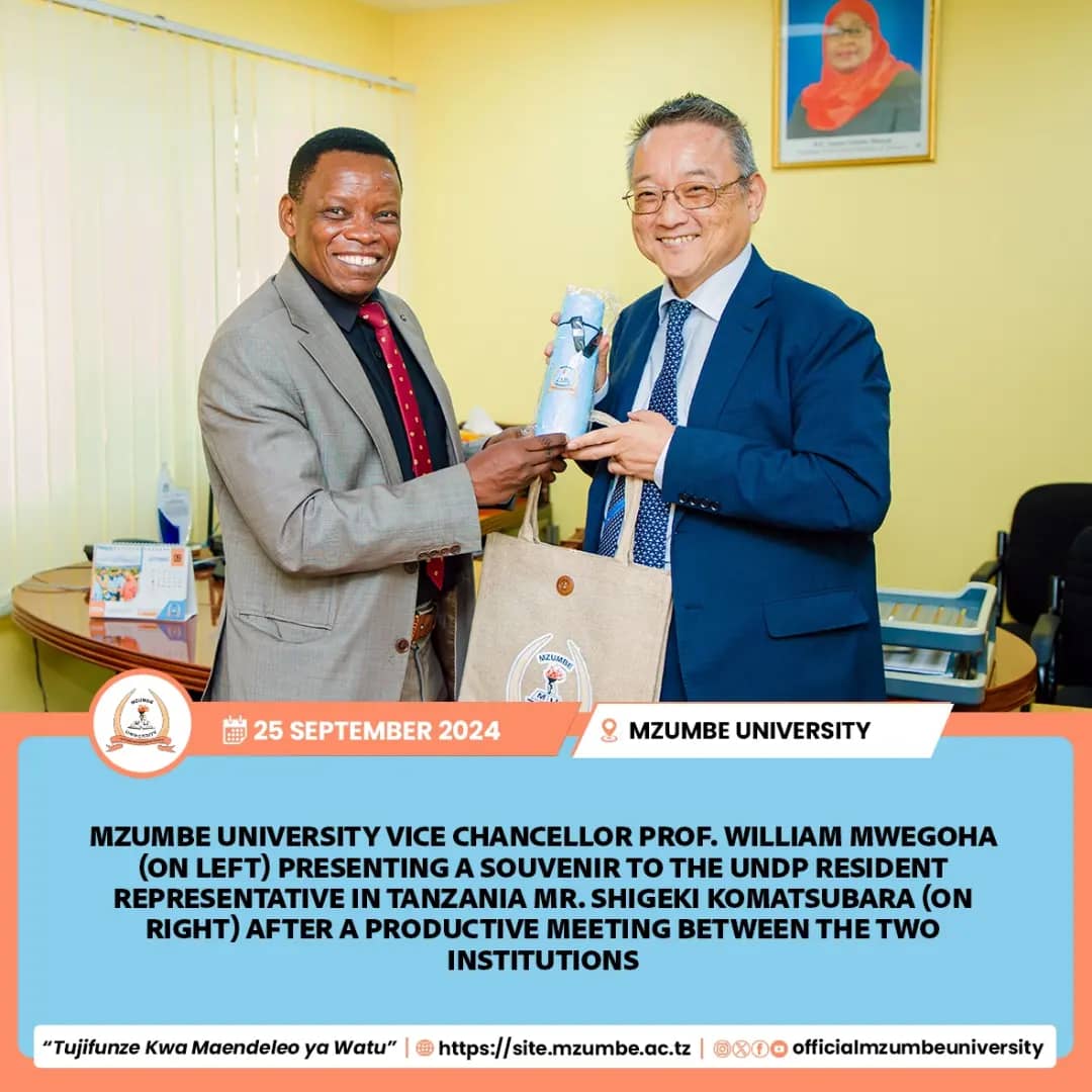 UNDP RESIDENT REPRESENTATIVE VISITS MZUMBE UNIVERSITY TO FOSTER COLLABORATION