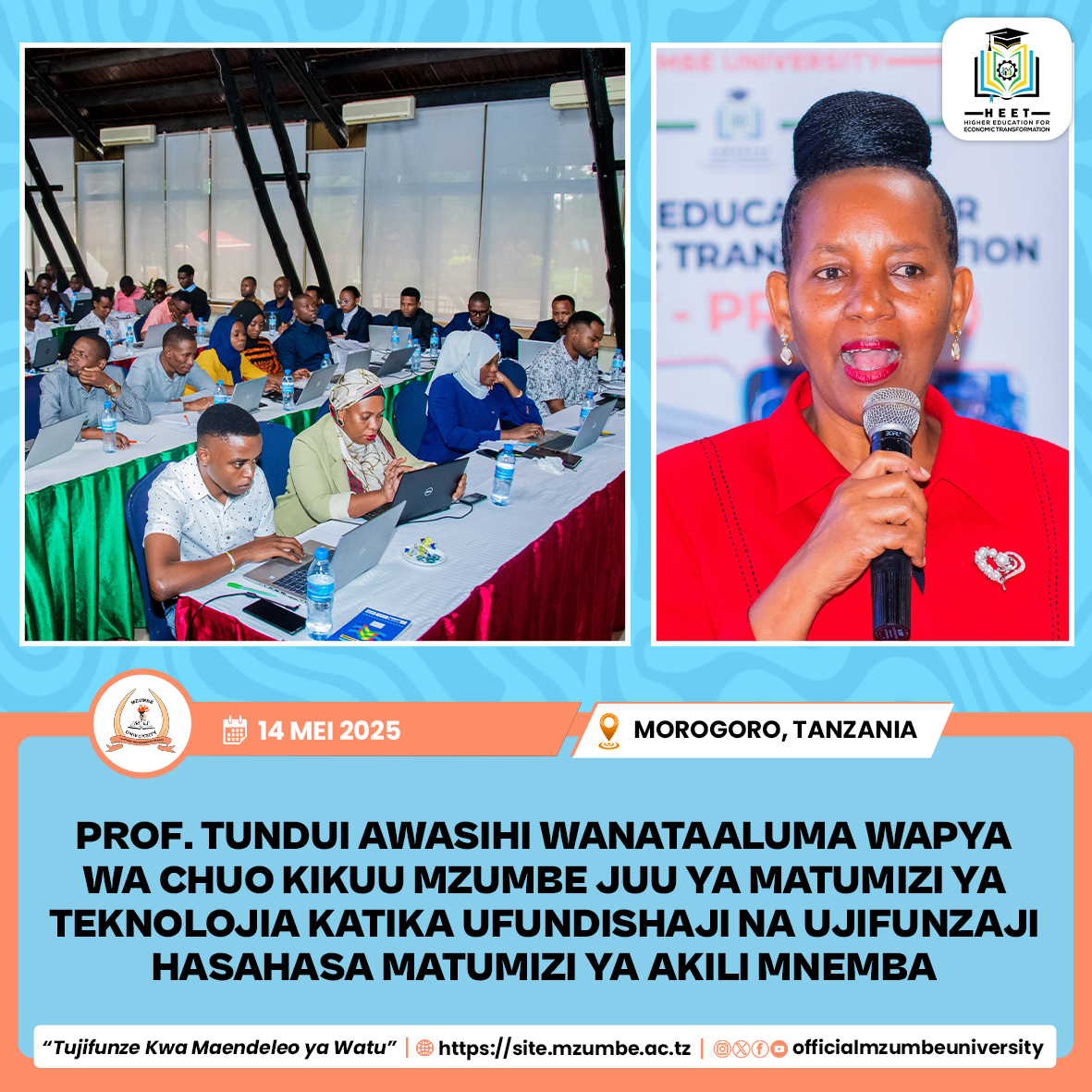 CHUO KIKUU MZUMBE KUTOA MWONGOZO WA MATUMIZI YA AKILI MNEMBA