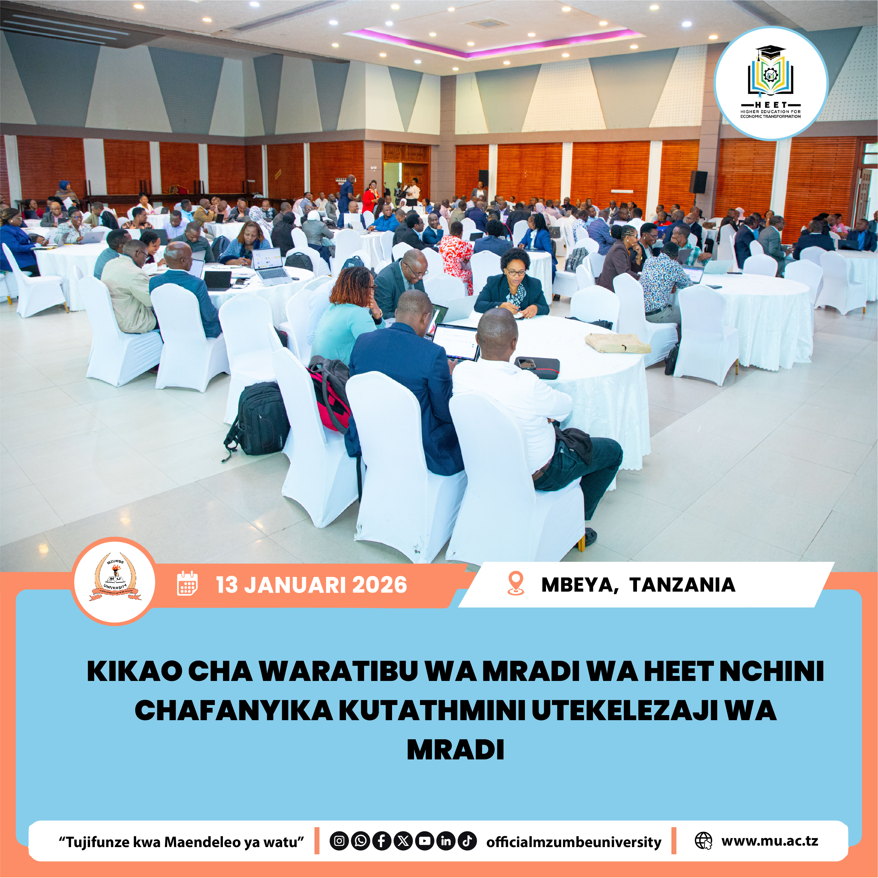 KIKAO KAZI CHA WARATIBU WA HEET NCHINI CHAFANYIKA KUTATHMINI UTEKELEZAJI WA MRADI