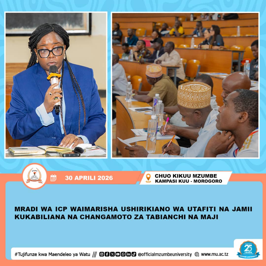 MRADI WA ICP WAIMARISHA USHIRIKIANO WA UTAFITI NA JAMII KUKABILIANA NA CHANGAMOTO ZA TABIANCHI NA MAJI